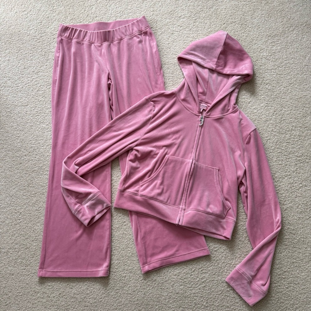 Juicy Couture velour hoodie and sweatpants set